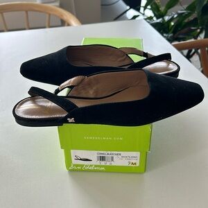 Sam Edelman Black Connell Slingback Flats Size 7